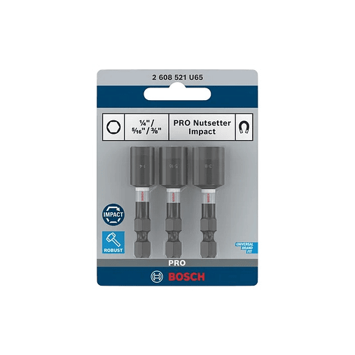 PRO Impact Nutsetter 1/4 / 5/16 / 3/8 mm (3 unid.) BOSCH 3
