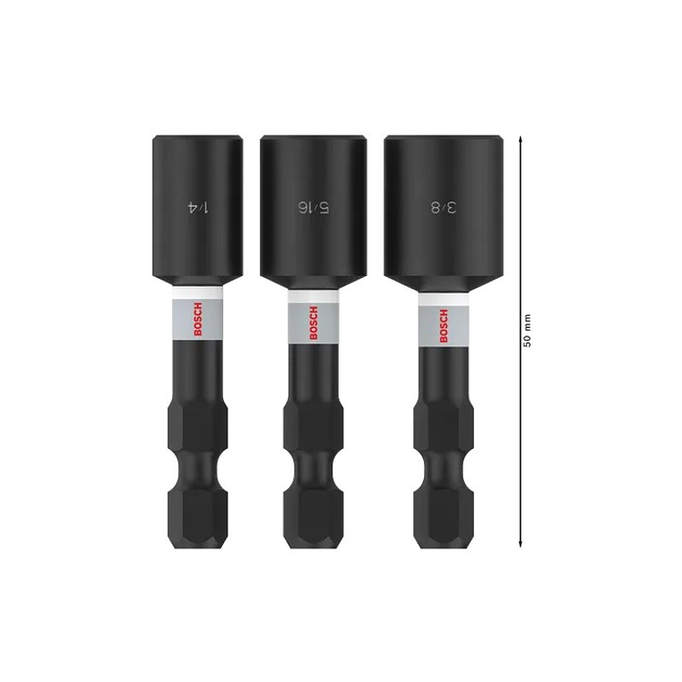 PRO Impact Nutsetter 1/4 / 5/16 / 3/8 mm (3 unid.) BOSCH 2