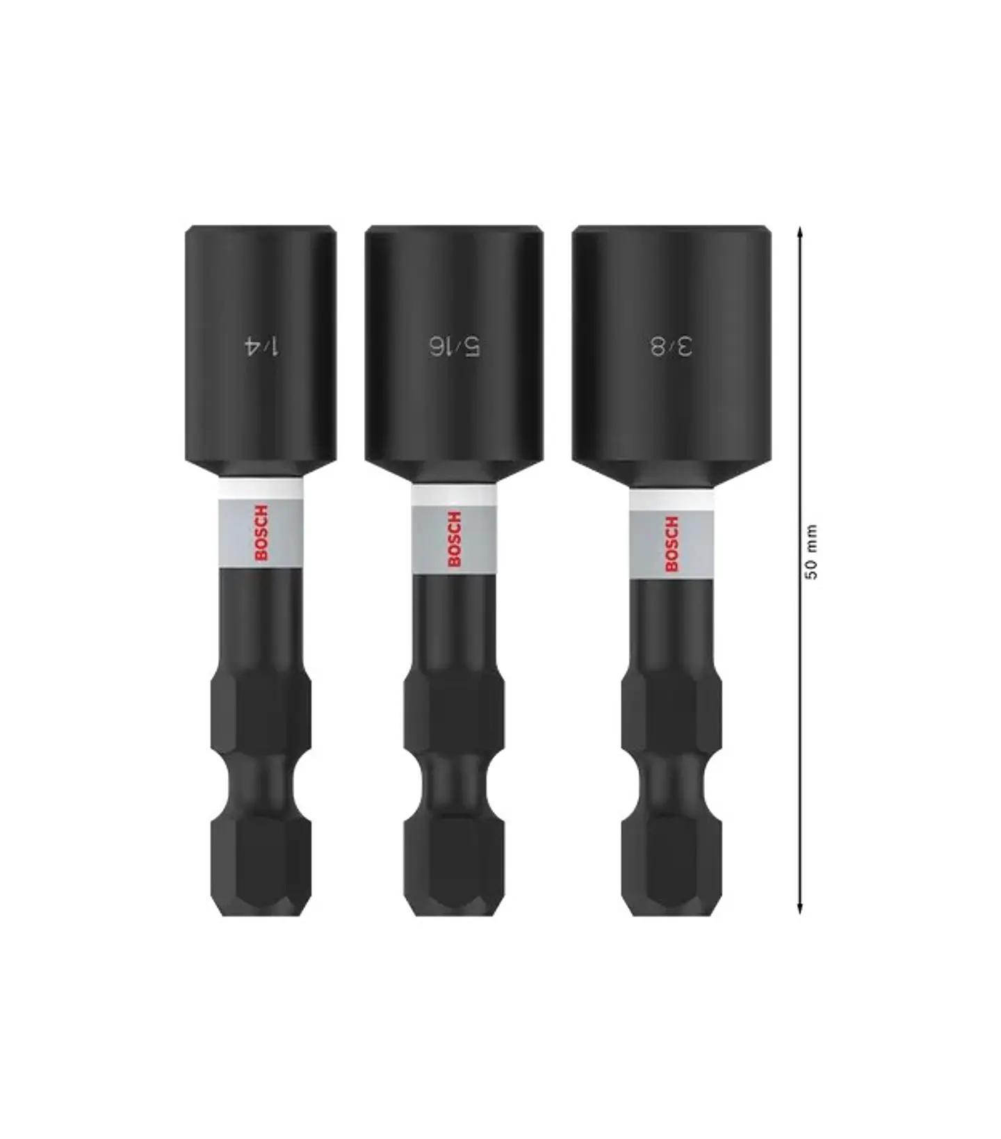 PRO Impact Nutsetter 1/4 / 5/16 / 3/8 mm (3 unid.) BOSCH 2