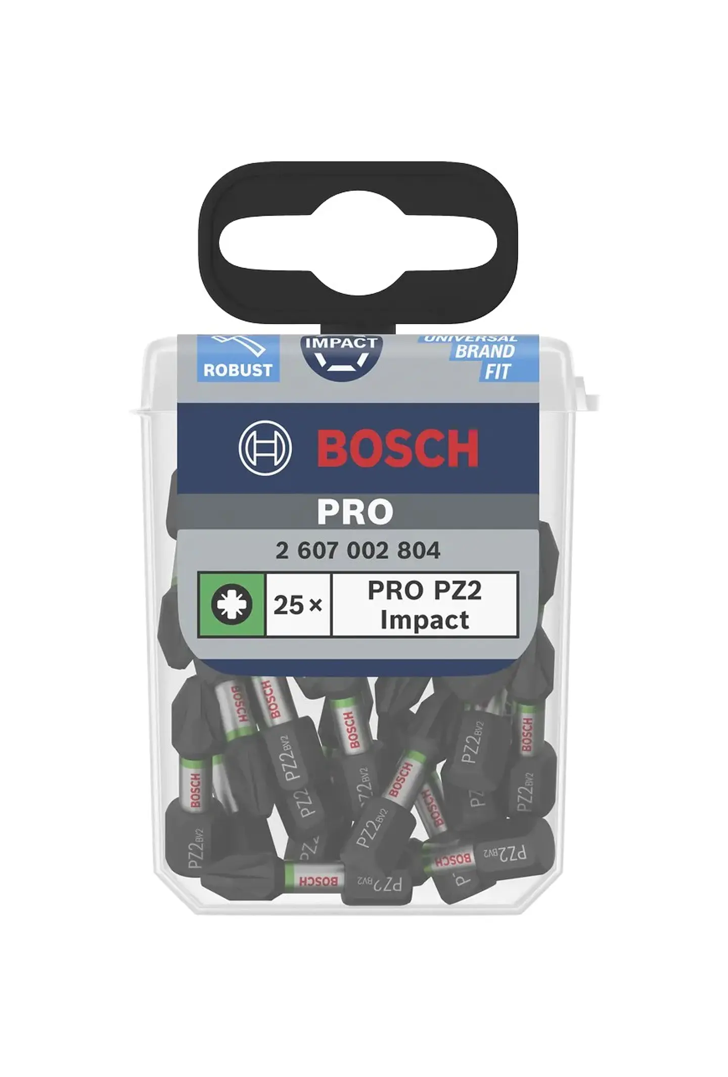 Ponta de aparafusar PRO Impact PZ2 10 x 25mm (25 unids) BOSCH  3