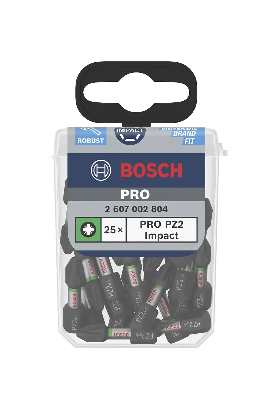 Ponta de aparafusar PRO Impact PZ2 10 x 25mm (25 unids) BOSCH  3
