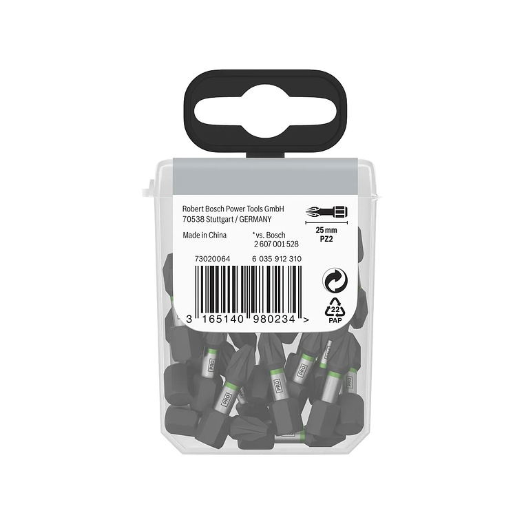 Ponta de aparafusar PRO Impact PZ2 10 x 25mm (25 unids) BOSCH  4