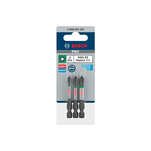 Ponta de aparafusar PRO Impact PZ1 / PZ2 / PZ3 10 x 55mm (3 unids) BOSCH 3