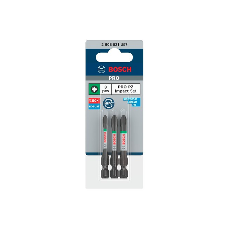 Ponta de aparafusar PRO Impact PZ1 / PZ2 / PZ3 10 x 55mm (3 unids) BOSCH 3