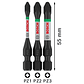 Ponta de aparafusar PRO Impact PZ1 / PZ2 / PZ3 10 x 55mm (3 unids) BOSCH - Miniatura 2