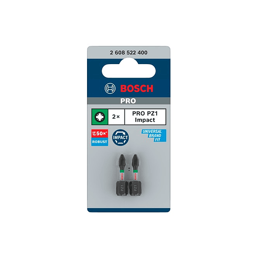 Ponta de aparafusar PRO Impact PZ1 10 x 55mm (2 unids) BOSCH 3