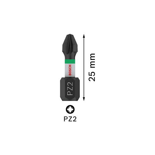 Ponta de aparafusar PRO Impact PZ2 10 x 55mm (2 unids) BOSCH 2
