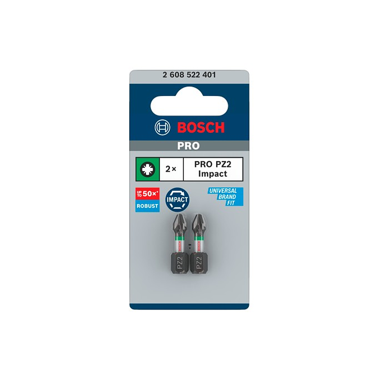 Ponta de aparafusar PRO Impact PZ2 10 x 55mm (2 unids) BOSCH 3