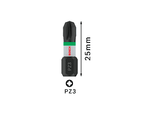 Ponta de aparafusar PRO Impact PZ3 10 x 55mm (2 unids) BOSCH