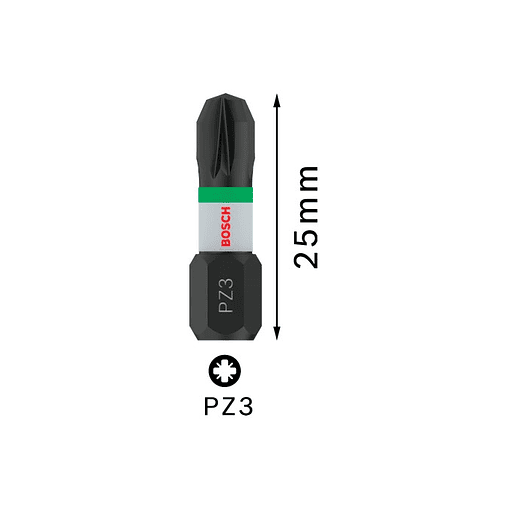 Ponta de aparafusar PRO Impact PZ3 10 x 55mm (2 unids) BOSCH 2