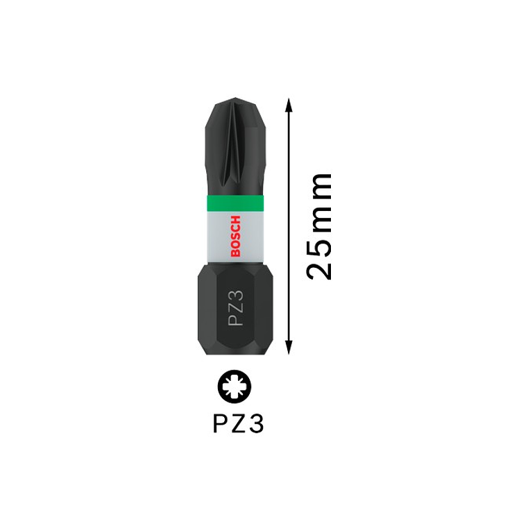 Ponta de aparafusar PRO Impact PZ3 10 x 55mm (2 unids) BOSCH 2