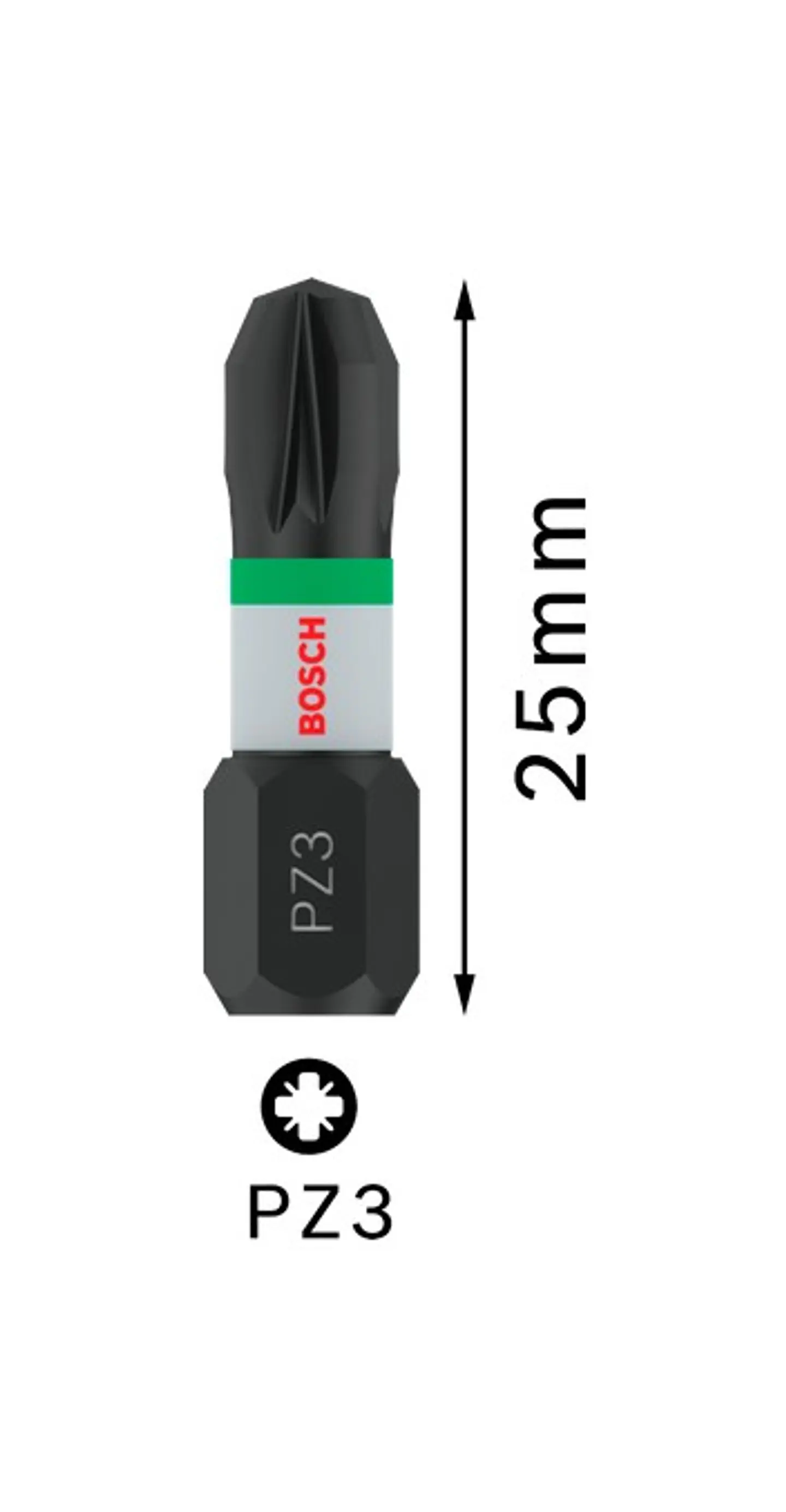 Ponta de aparafusar PRO Impact PZ3 10 x 55mm (2 unids) BOSCH 2