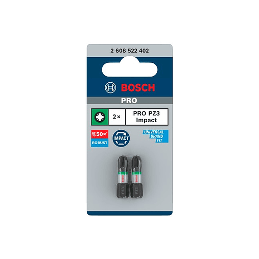 Ponta de aparafusar PRO Impact PZ3 10 x 55mm (2 unids) BOSCH 3