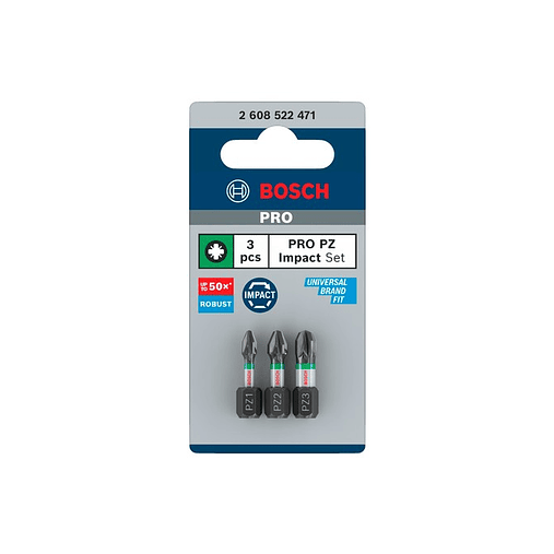 Ponta de aparafusar PRO Impact PZ3 10 x 55mm (3 unids) BOSCH 3