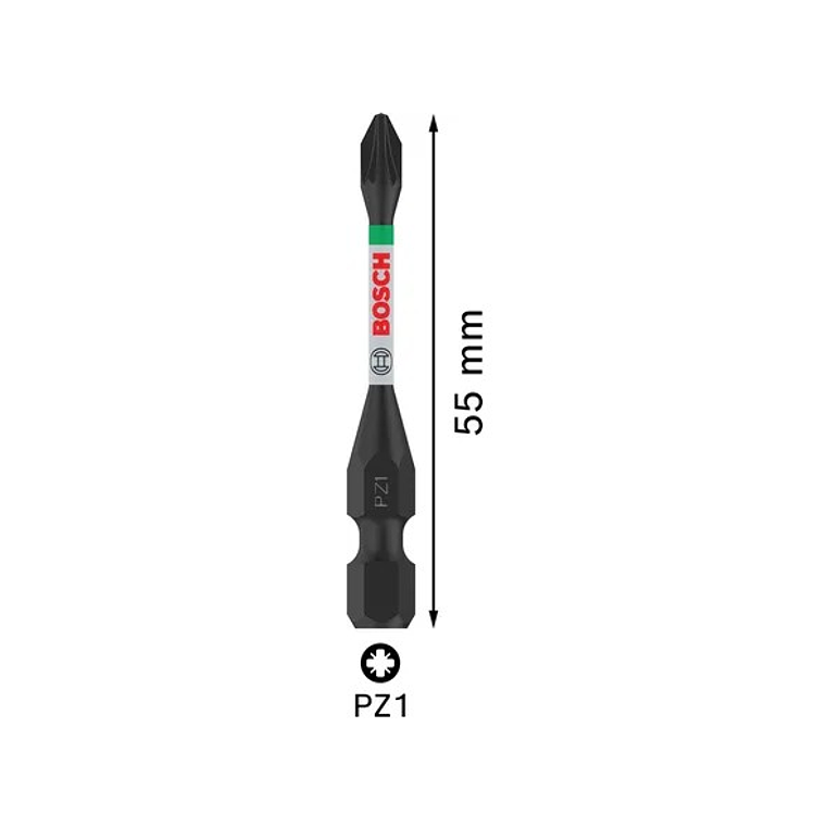 Ponta de aparafusar PRO Impact PZ1 x 55mm (2 unids) BOSCH 2