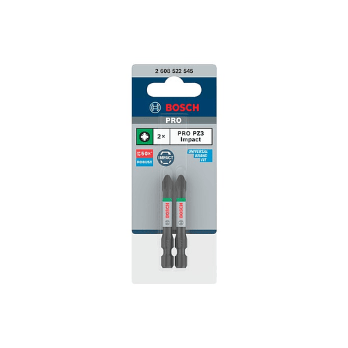 Ponta de aparafusar PRO Impact PZ3 x 55mm (2 unids) BOSCH 2