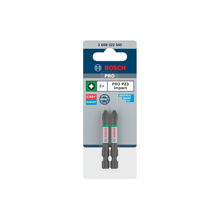 Ponta de aparafusar PRO Impact PZ3 x 55mm (2 unids) BOSCH 2