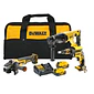 Kit de pladur (gesso cartonado) sem fio Martelo + Rebarbadora + Aparafusadora + 2 Baterias 18V DCK304P2 DEWALT