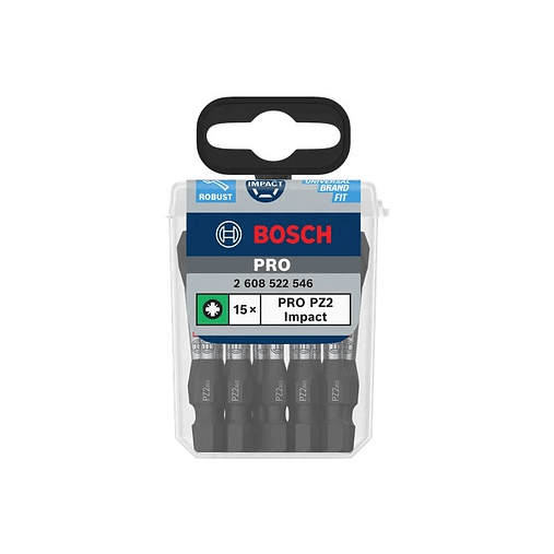Ponta de aparafusar PRO Impact PZ2 x 55mm (15 unids) BOSCH 4