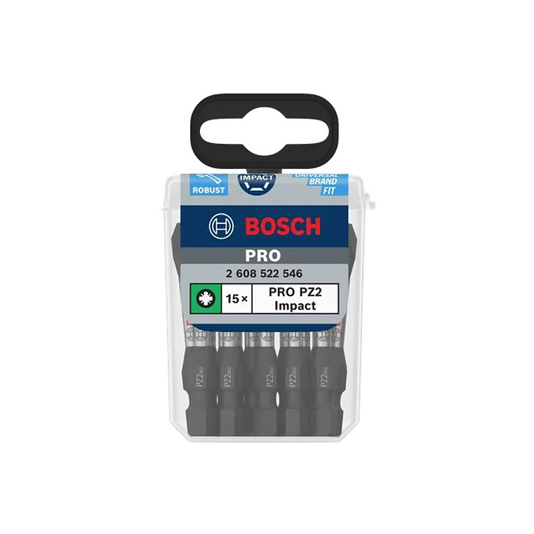 Ponta de aparafusar PRO Impact PZ2 x 55mm (15 unids) BOSCH 4