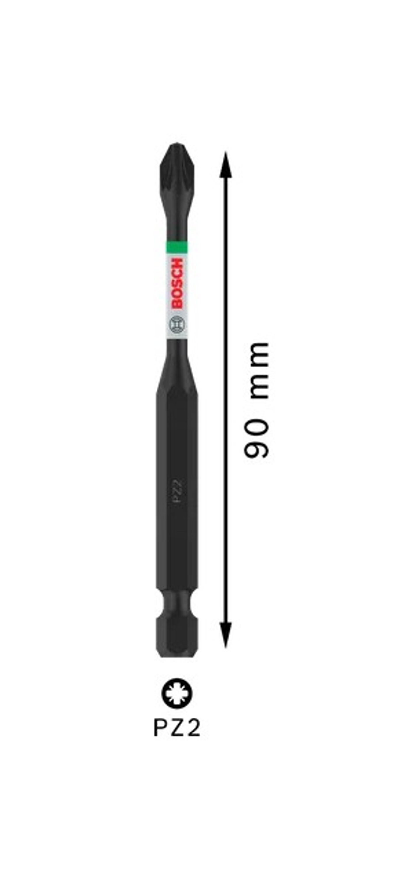 Ponta de aparafusar PRO Impact PZ2 x 90mm (1 unid) BOSCH 2