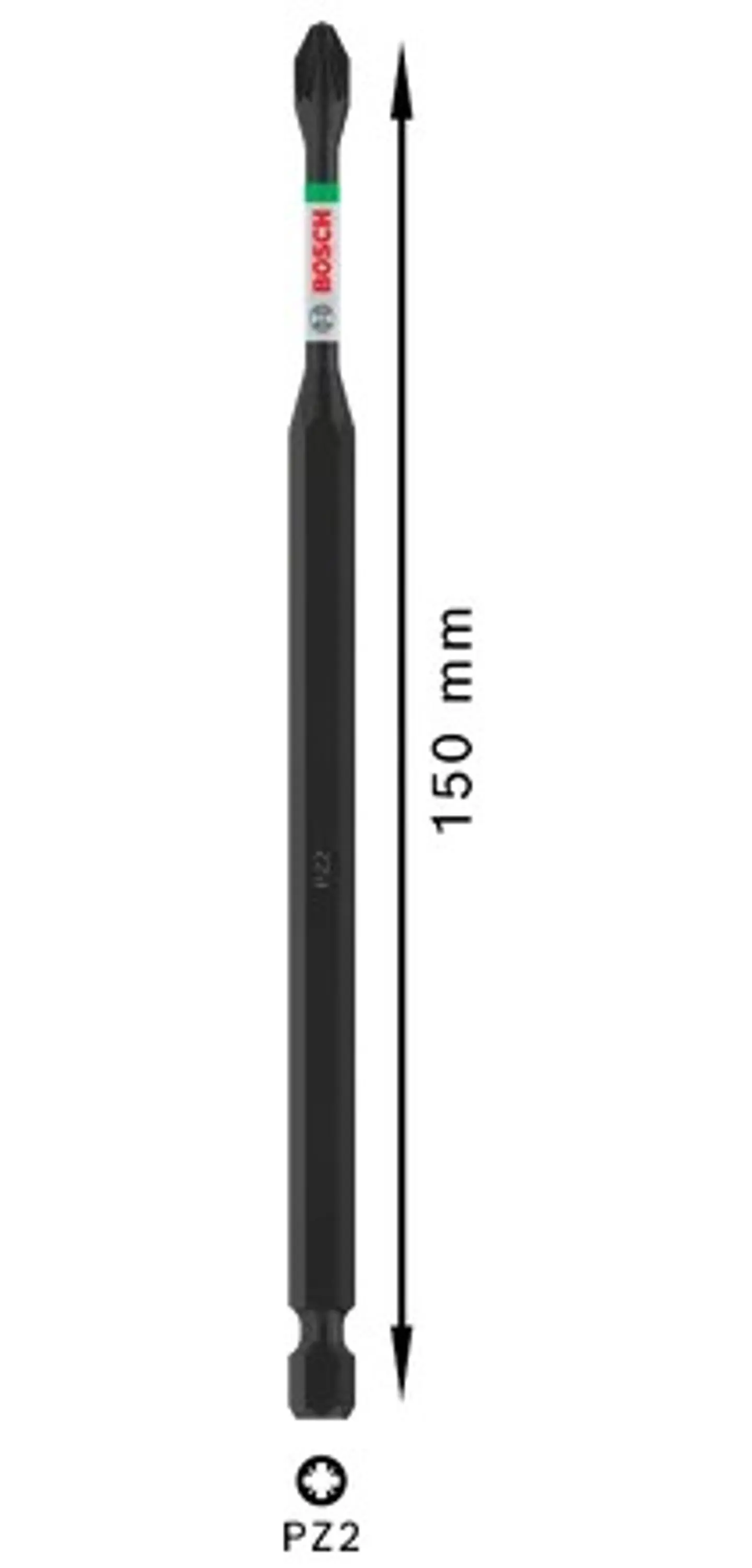 Ponta de aparafusar PRO Impact PZ2 x 150mm (1 unid) BOSCH 3