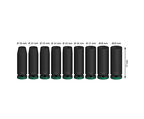 PRO Impact Socket Set 1/2" (9 unids) BOSCH 