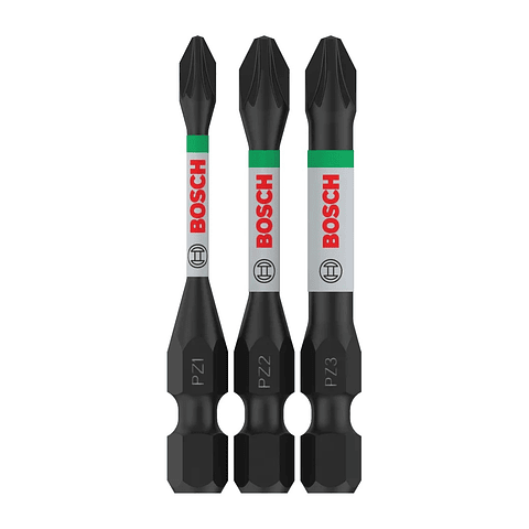 Ponta de aparafusar PRO Impact PZ1 / PZ2 / PZ3 10 x 55mm (3 unids) BOSCH