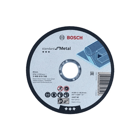 Disco de corte Standard Ø125mm para Metal BOSCH