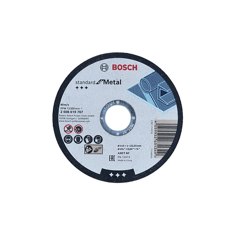 Disco de corte Standard Ø115mm para Metal BOSCH 