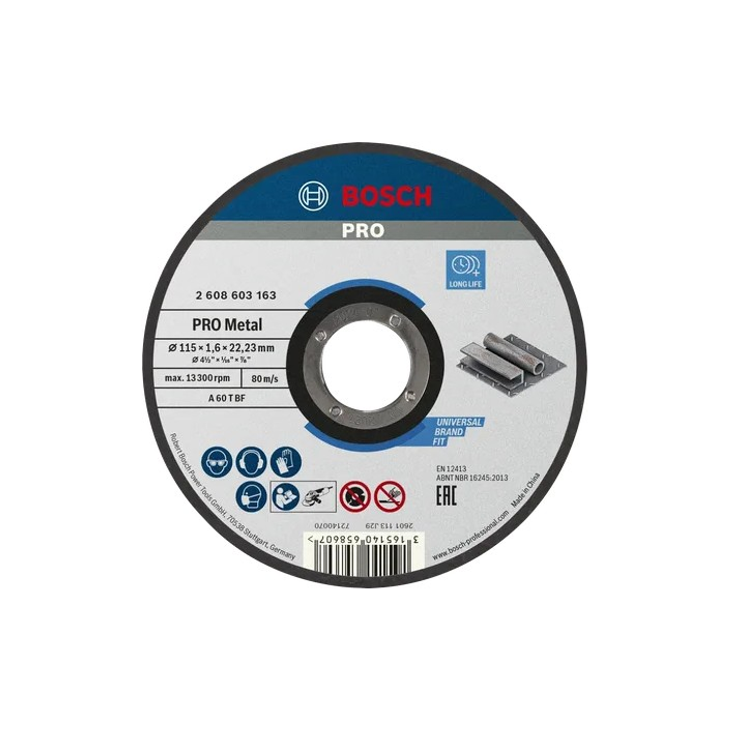 Disco abrasivo Ø115mm colado PRO Metal BOSCH 1