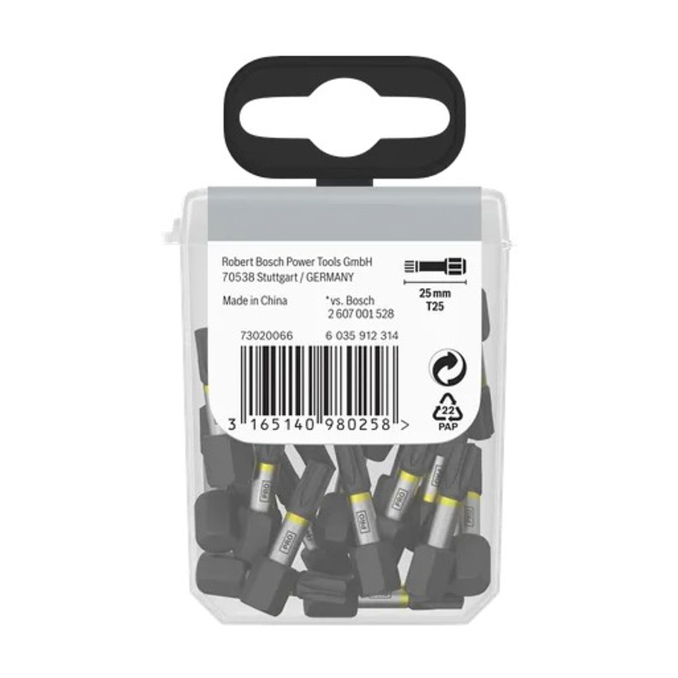 Ponta de aparafusar PRO Impact T25, 25 mm (25unids) BOSCH 4