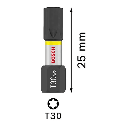 Ponta de aparafusar PRO Impact T30, 25 mm (25unids) BOSCH