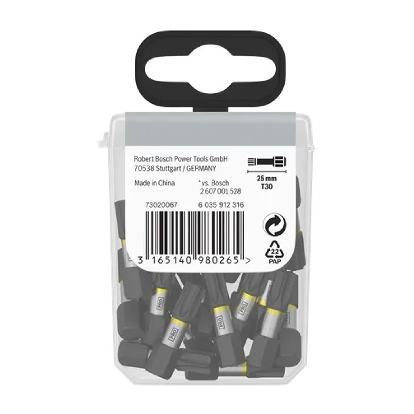 Ponta de aparafusar PRO Impact T30, 25 mm (25unids) BOSCH 3