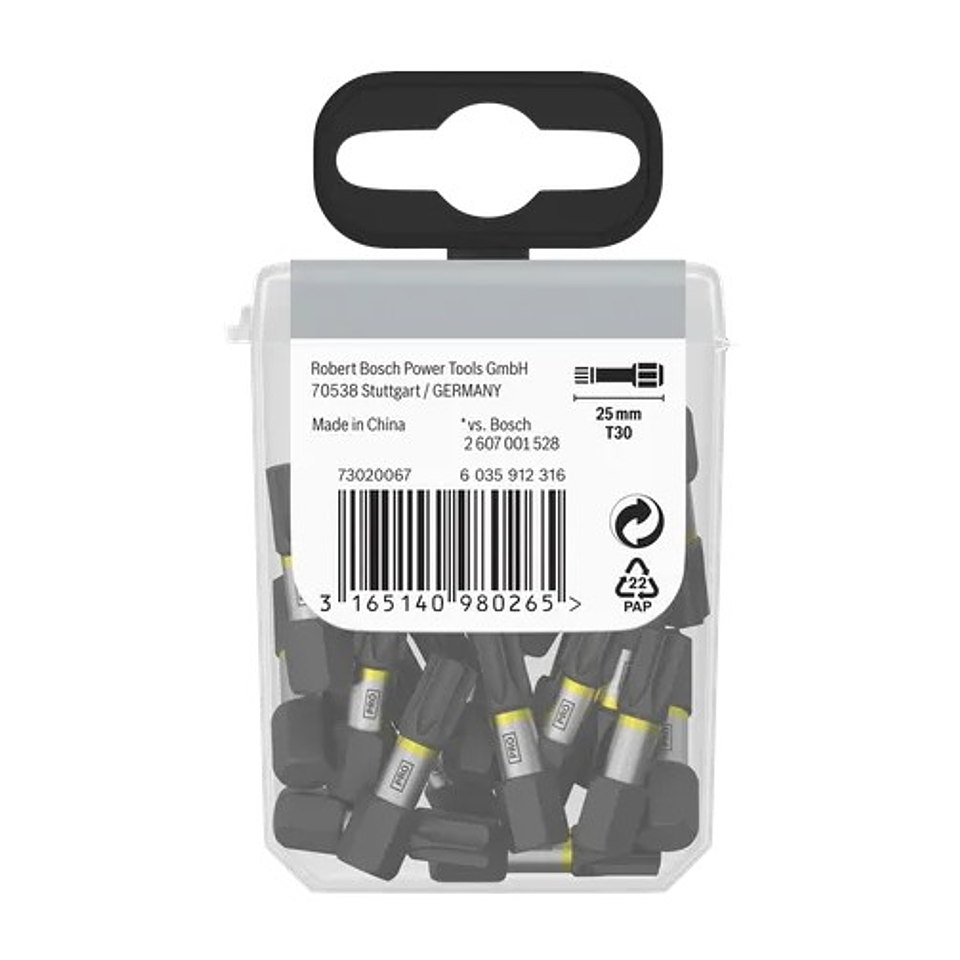 Ponta de aparafusar PRO Impact T30, 25 mm (25unids) BOSCH 3