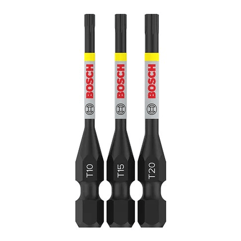 Ponta de aparafusar PRO Impact T10, T15, T20, 55 mm (3unids) BOSCH