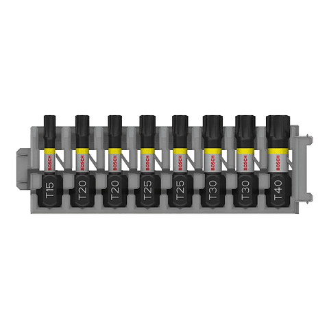 Ponta de aparafusar PRO Torx Impact, T15, T20(x2), T25(x2), T30(x2), T40, (8unids) BOSCH