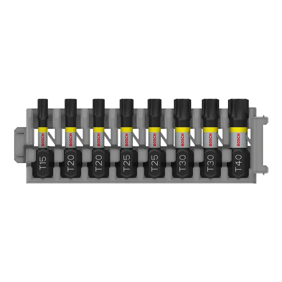 Ponta de aparafusar PRO Torx Impact, T15, T20(x2), T25(x2), T30(x2), T40, (8unids) BOSCH 1