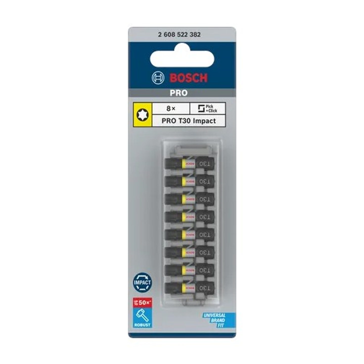 Ponta de aparafusar PRO Torx Impact, T30, 25 mm (8unids) BOSCH 3