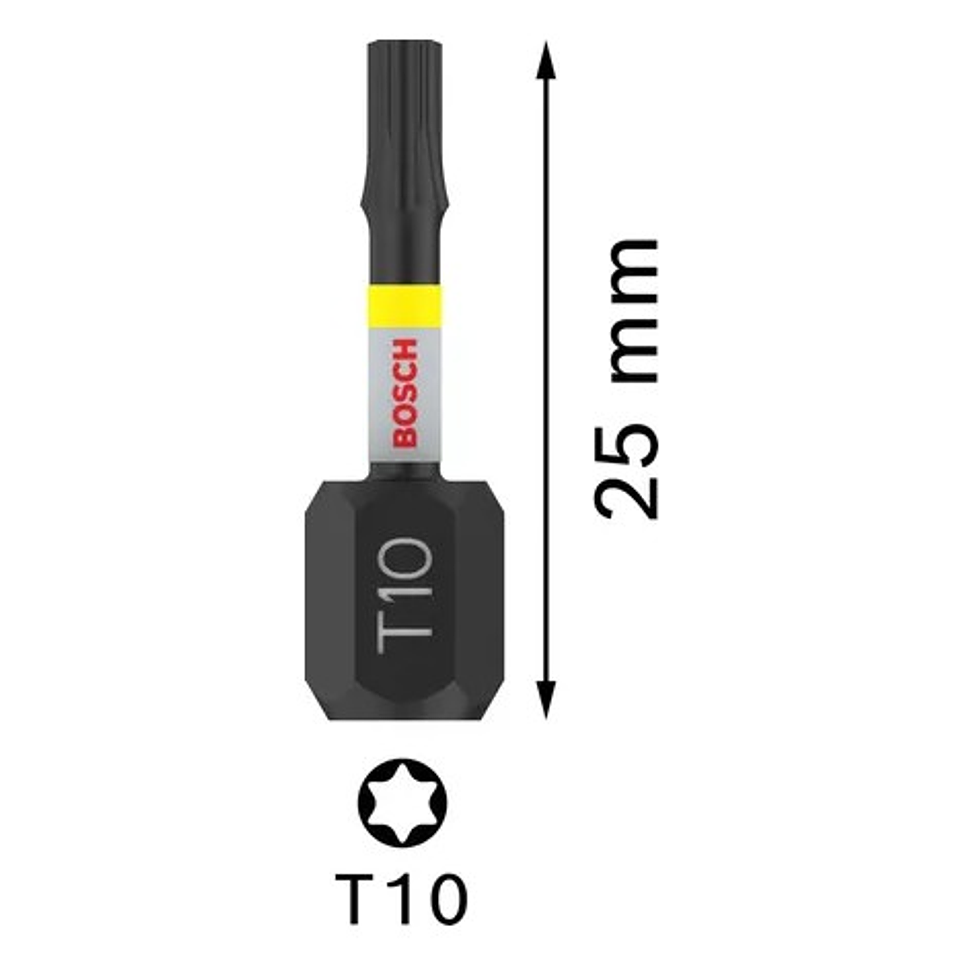 Ponta de aparafusar PRO Torx Impact, T10, 25 mm (2unids) BOSCH 2