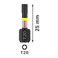 Ponta de aparafusar PRO Torx Impact, T20, 25 mm (2unids) BOSCH - Thumbnail 2