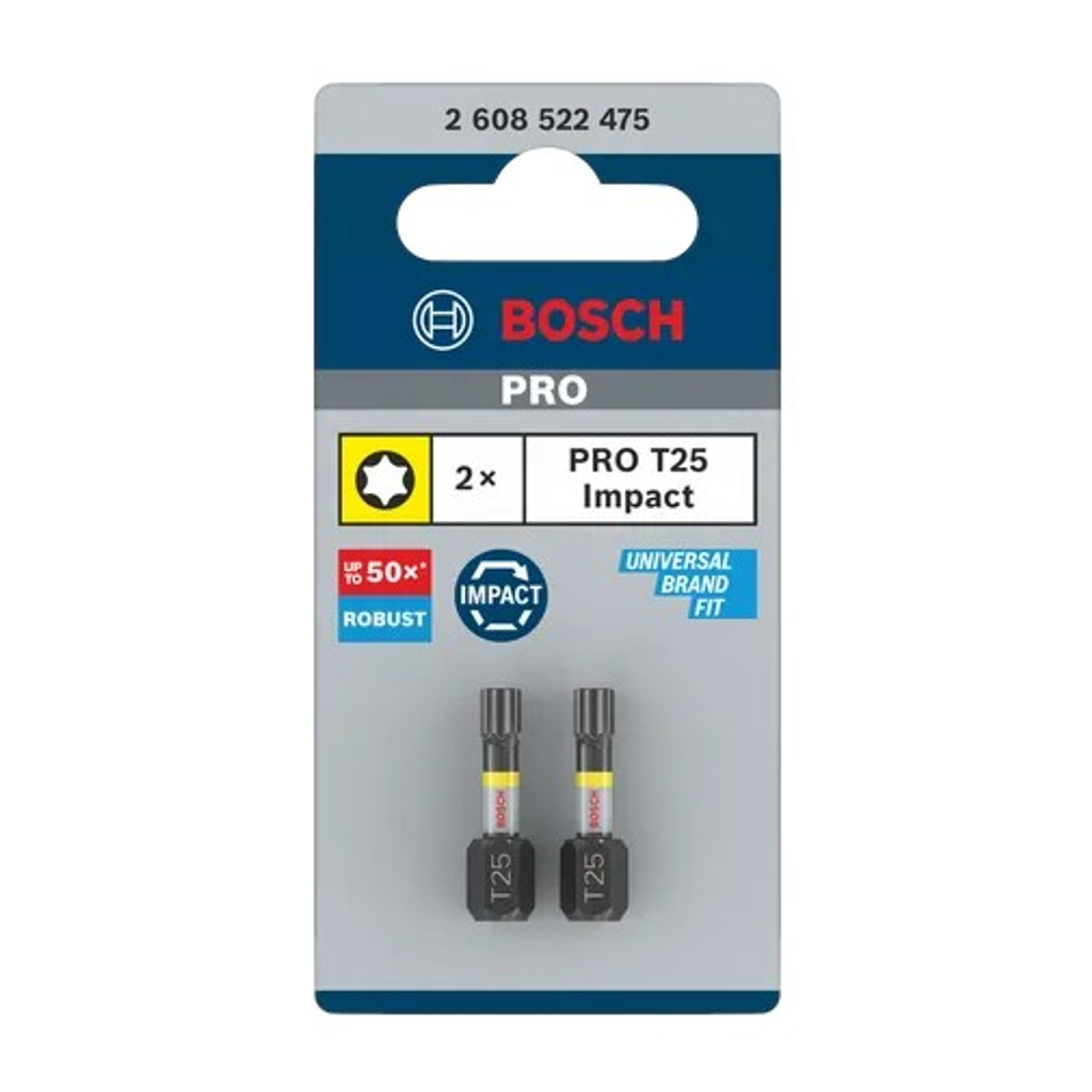 Ponta de aparafusar PRO Torx Impact, T25, 25 mm (2unids) BOSCH 3