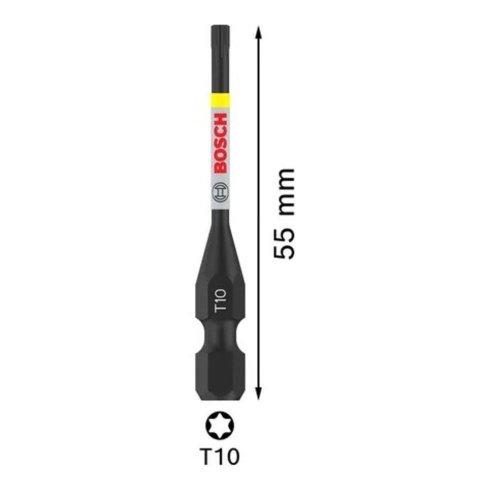 Ponta de aparafusar PRO Torx Impact, T10, 55 mm (2 unids) BOSCH 3