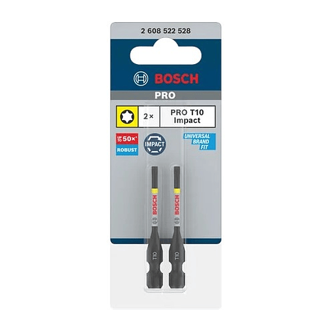 Ponta de aparafusar PRO Torx Impact, T10, 55 mm (2 unids) BOSCH