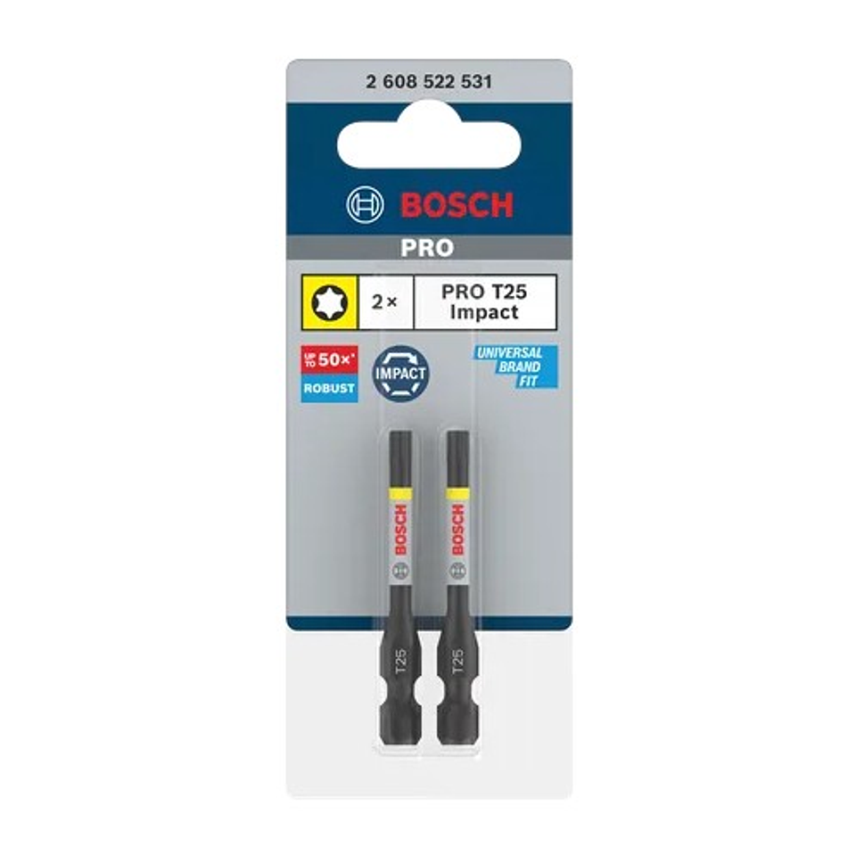 Ponta de aparafusar PRO Torx Impact, T25, 55 mm (2 unids) BOSCH 2