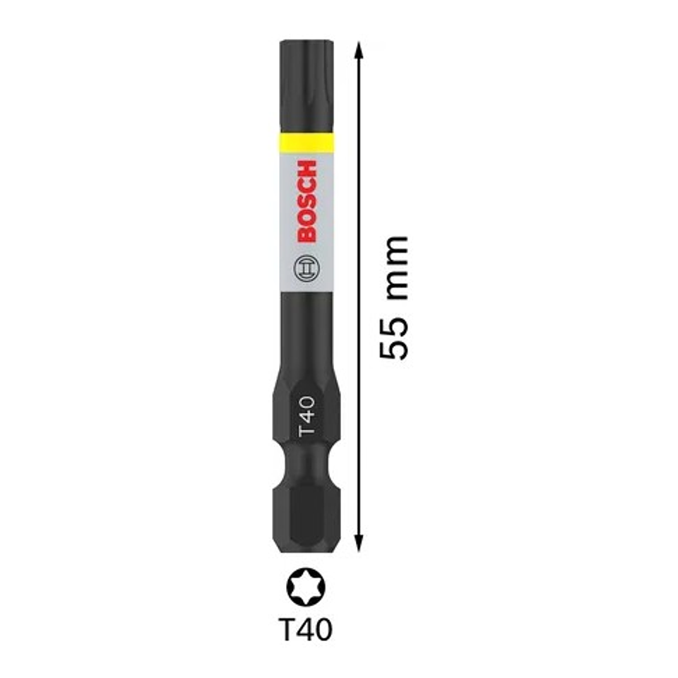 Ponta de aparafusar PRO Torx Impact, T40, 55 mm (2 unids) BOSCH 3