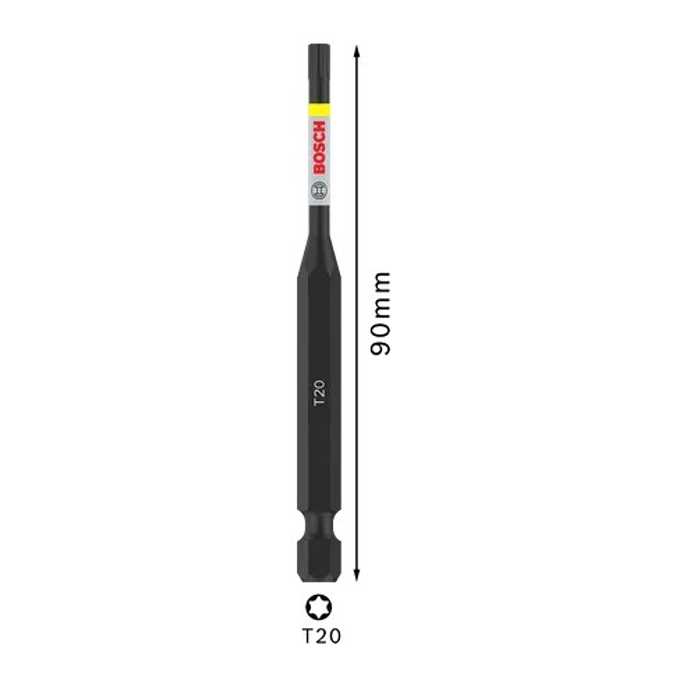 Ponta de aparafusar PRO Torx Impact, T20, 90 mm (1 unid) BOSCH 3