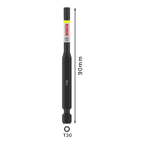 Ponta de aparafusar PRO Torx Impact, T30, 90 mm (1 unid) BOSCH