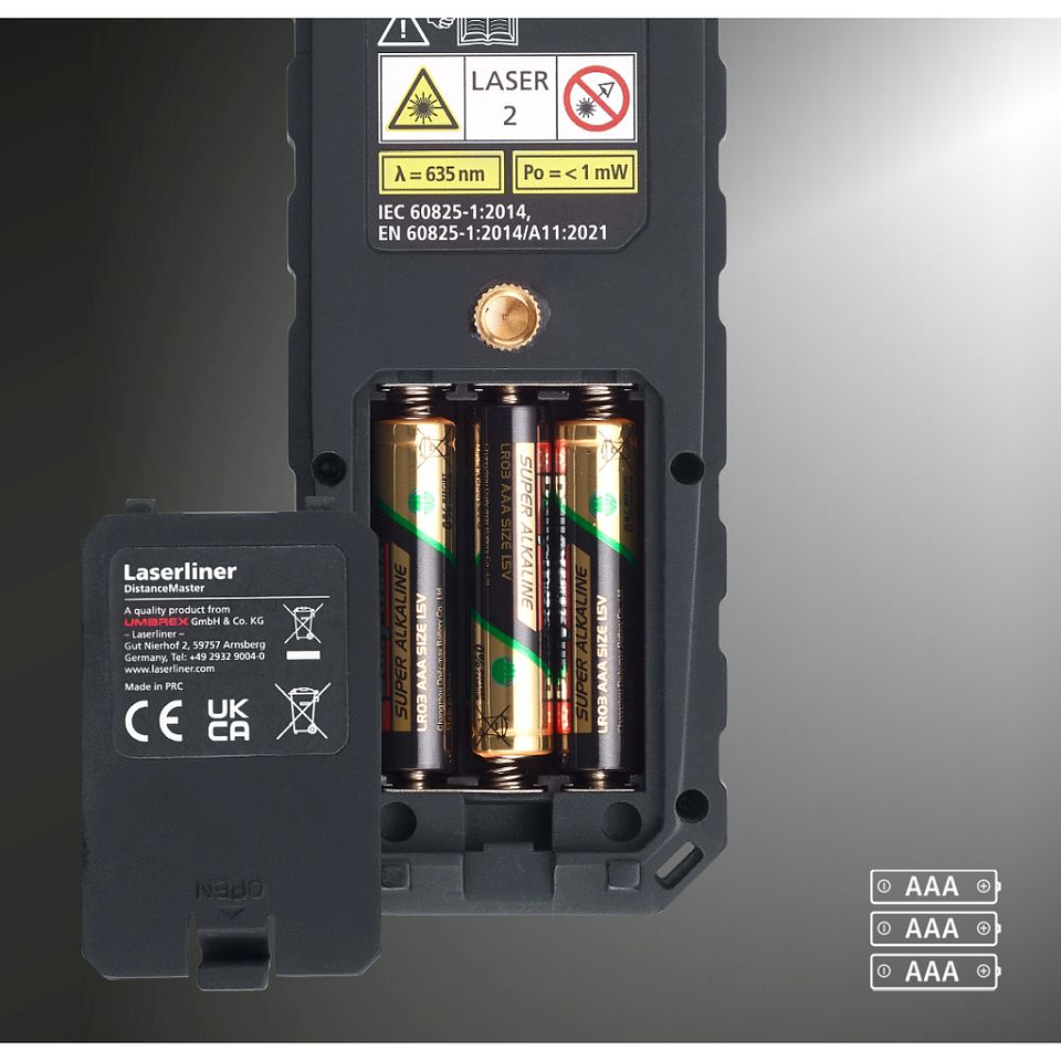 Telémetro laser versátil com função angular de Pitágoras LASERLINER  8