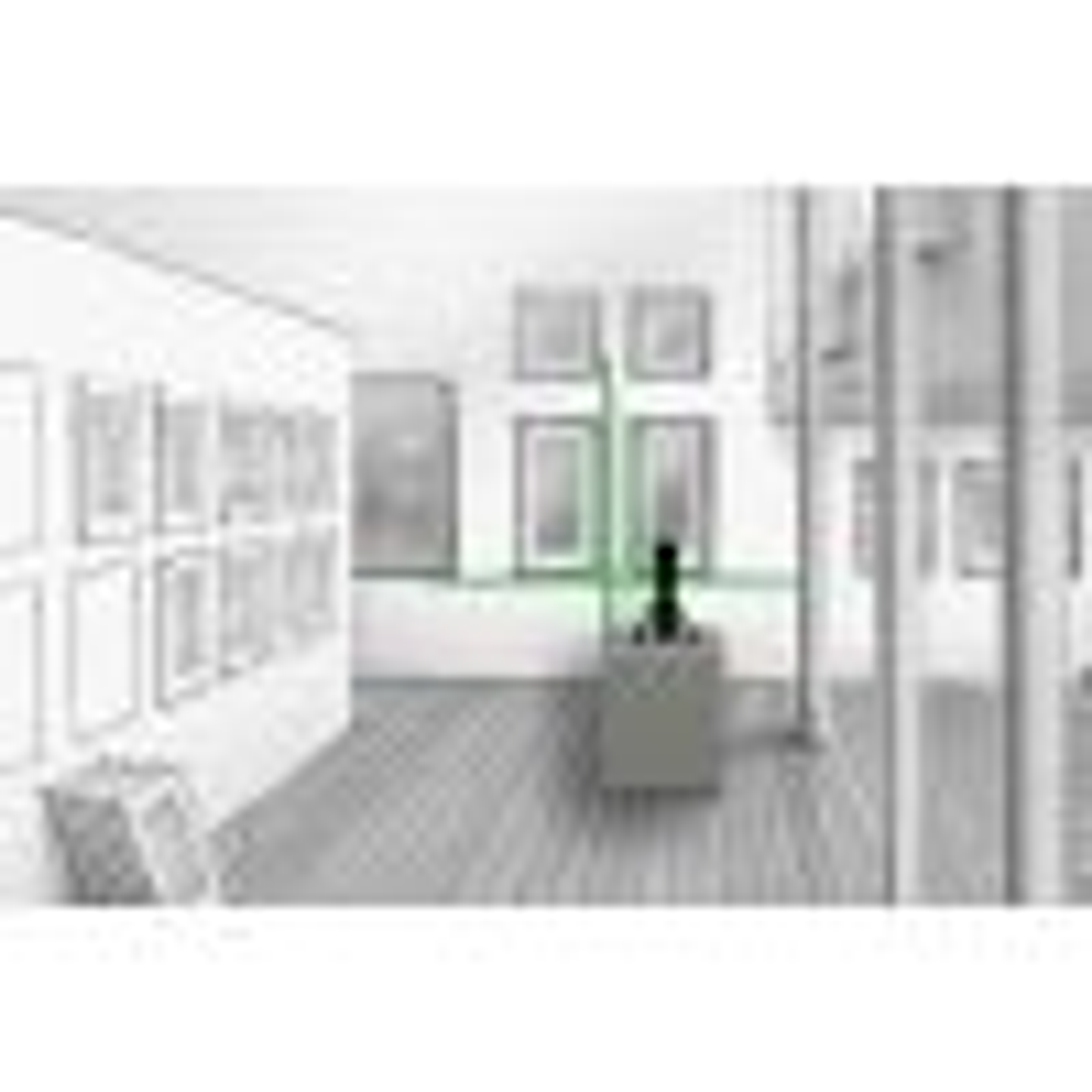 Laser de cruz verde, estiloso e compacto, com tripé integrado de 3 pernas e rosca 1/4